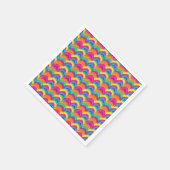 Farbenloses Regenbogen- und Wellenmuster Serviette (Ecke)