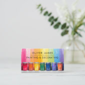 Farbenmaler und Dekorationskünstler Visitenkarte (Stehend Vorderseite)