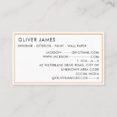 Farbenmaler und Dekorationskünstler Visitenkarte (Rückseite)