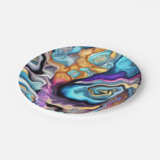 Farbenmischung Pappteller (Schrägansicht)