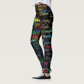 Farbenmuster personalisiert schwarz leggings (Links)