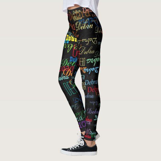 Farbenmuster personalisiert schwarz leggings (Links)