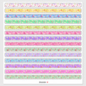 Farbenpalette der kleinen Blumenbänder Aufkleber (Blatt)