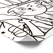 Farbenpapier der Katze Poster (Ecke)