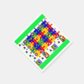 Farbenpapier Napkin Serviette (Ecke)