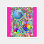 Farbenpapier Napkin Serviette (Vorderseite)