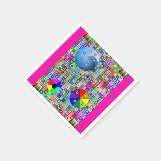 Farbenpapier Napkin Serviette (Ecke)