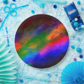 Farbenpapierplatte Pappteller (Party)