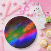 Farbenpapierplatte Pappteller (Party)