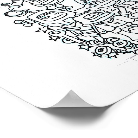 Farbenpflaster Poster (Ecke)