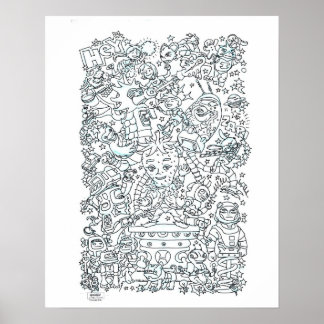 Farbenpflaster Poster