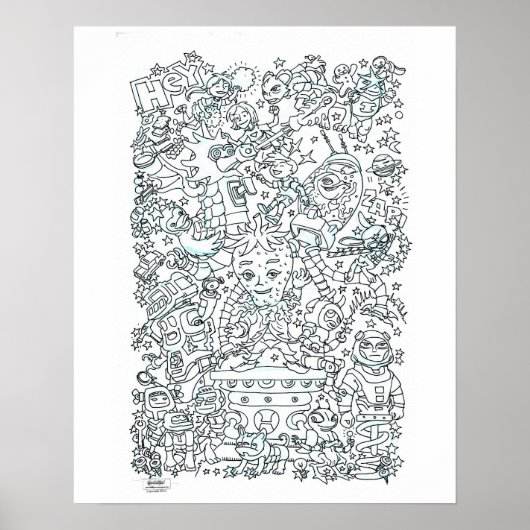 Farbenpflaster Poster (Vorne)