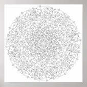 Farbenplakat - Blase Star Mandala Poster (Vorne)