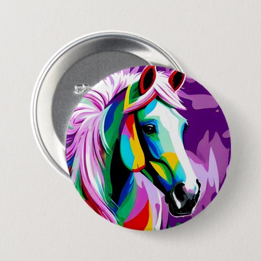 Farbenpony Button (Vorne & Hinten)