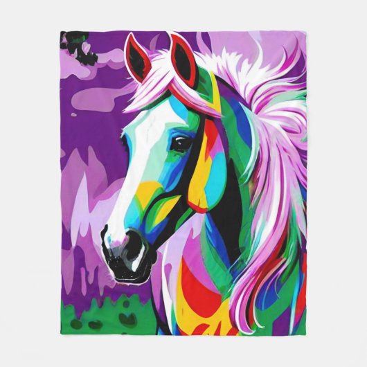 Farbenpony Fleecedecke (Vorderseite)