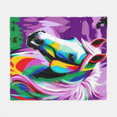 Farbenpony Fleecedecke (Vorderseite (Horizontal))