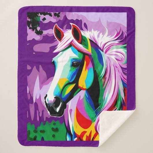 Farbenpony Sherpadecke (Vorderseite)