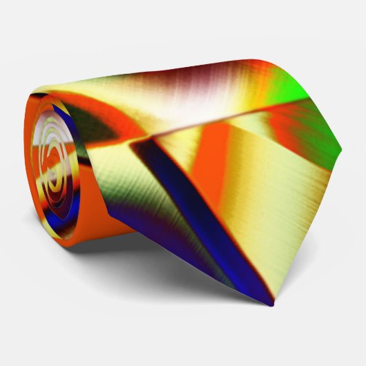 Farbenprächtig, orange und blau gekämpft krawatte (Gerollt)