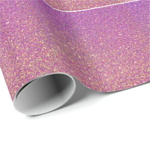 Farbenprächtig violetter Glamour-Fauxglitter Geschenkpapier