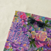 farbenprächtige abstrakte Blumengestaltung Strandtuch (Beispiel)