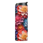 farbenprächtige Blume personalisierter Name Thermosbecher (Nach links gedreht)
