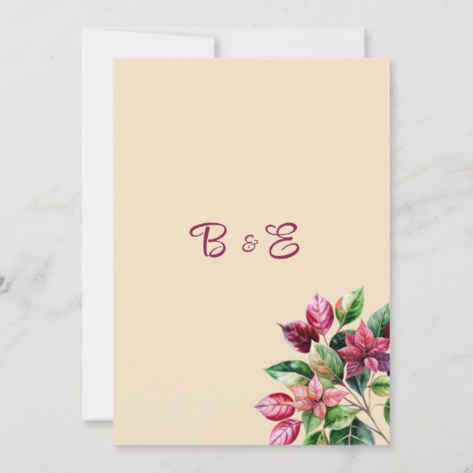 Farbenprächtige Blume Save the Date Einladung (Rückseite)