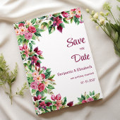 Farbenprächtige Blume Save the Date Einladung