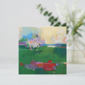 Farbenprächtige Kunst Vielen Dank Dankeskarte (Stehend Vorderseite)