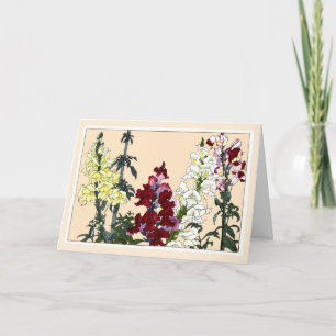 Farbenprächtige Schnappschüsse, botanische Kunstka Dankeskarte