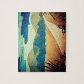 farbenprächtige zeitgenössische abstrakte Landscha Puzzle (Vertikal)
