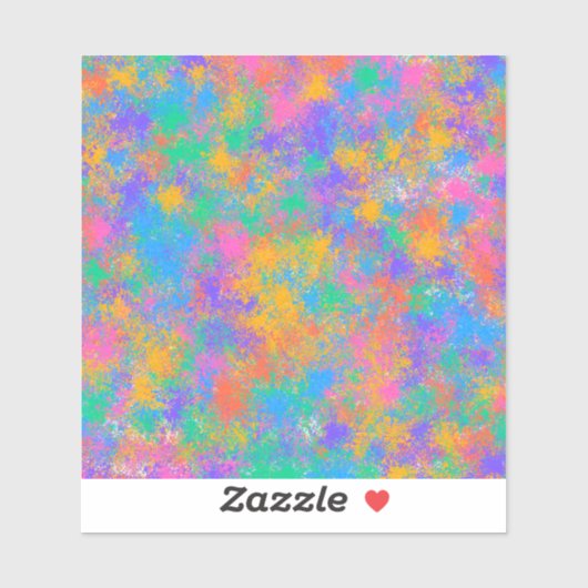 Farbenprächtiges abstraktes Design Aufkleber (Blatt)