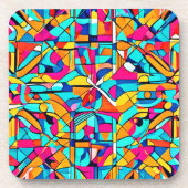 Farbenprächtiges abstraktes Design Getränkeuntersetzer (Vorderseite)