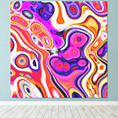 Farbenprächtiges abstraktes Design im Fokus Leinwanddruck (Insitu (Holzboden))