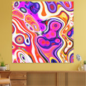 Farbenprächtiges abstraktes Design im Fokus Leinwanddruck (Insitu (Wohnzimmer))