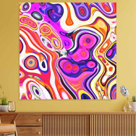 Farbenprächtiges abstraktes Design im Fokus Leinwanddruck (Insitu (Wohnzimmer))