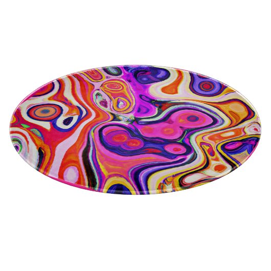 Farbenprächtiges abstraktes Design im Fokus Schneidebrett (Ecke)