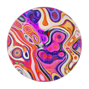 Farbenprächtiges abstraktes Design im Fokus Schneidebrett