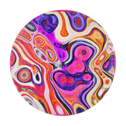 Farbenprächtiges abstraktes Design im Fokus Schneidebrett (Vorderseite)