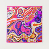 Farbenprächtiges abstraktes Design im Fokus Wandteppich (Vorderseite (Horizontal))