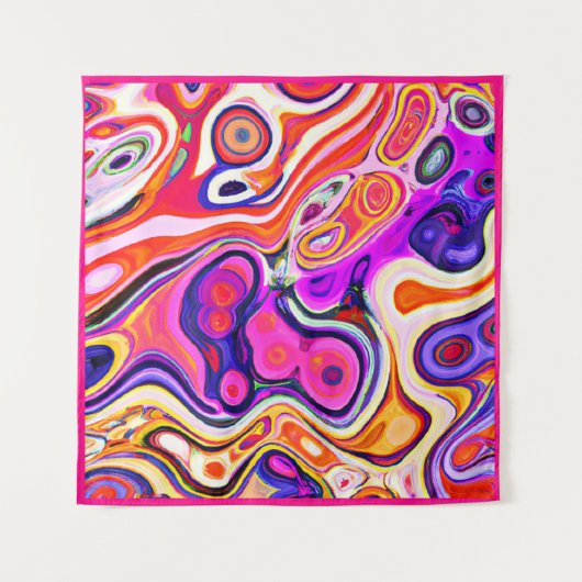 Farbenprächtiges abstraktes Design im Fokus Wandteppich (Vorderseite (Horizontal))