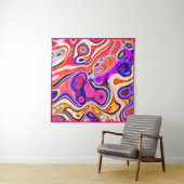 Farbenprächtiges abstraktes Design im Fokus Wandteppich (Beispiel (Horizontal))