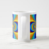 Farbenprächtiges abstraktes Design Jumbo-Tasse (Rückseite)