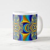 Farbenprächtiges abstraktes Design Jumbo-Tasse (Vorderseite Rechts)