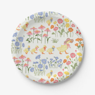 Farbenprächtiges Cockpitfeld mit Enten Pappteller