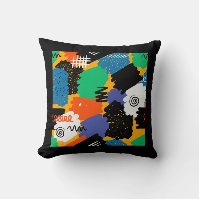 Farbenprächtiges Design Kissen (Vorderseite)