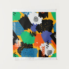 Farbenprächtiges Design Wandteppich