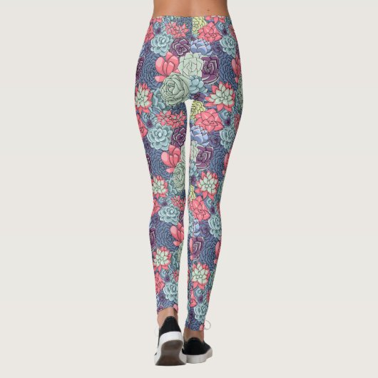 Farbenprächtiges Muster Leggings (Rückseite)
