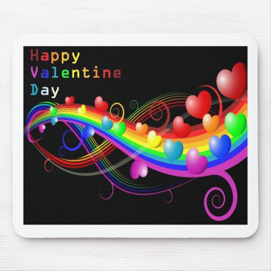 farbenprächtiges Valentin Mousepad (Vorne)