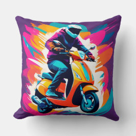 Farbenprägung eines Reisenden Kissen