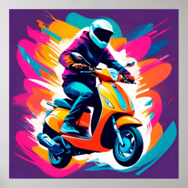 Farbenprägung eines Reisenden Poster